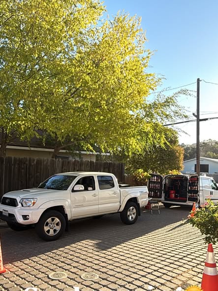 White Toyota Tacoma detailed in Paso Robles